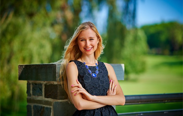 Katherine Van Scoter on the Willow Path bridge