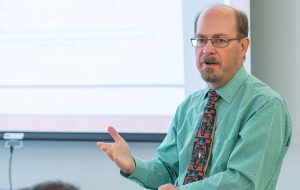 Professor Bob Turner teaching in classroom