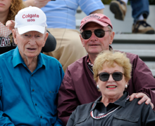 Jim Dickinson ’39 in the stands of Andy Kerr Stadium