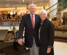 Charles '52 and Nancy von Maur at the new von Maur location in Victor, New York