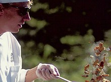 Chef Von Topel cooking at the Gardens of the World