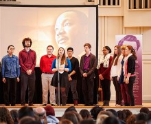 Students sing in the Chapel