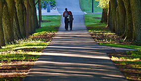 Couple walking on Willow Path