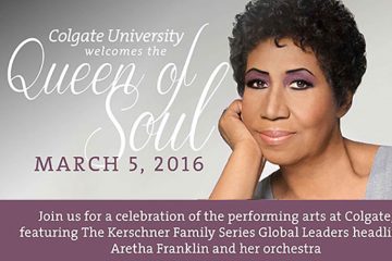 Invitation to see the Queen of Soul, with a headshot of Aretha Franklin